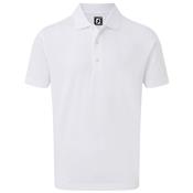 Polo Stretch Pique Solid Col Tricot Côtelé blanc (90084) - FootJoy