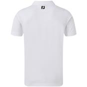 Polo Stretch Pique Solid Col Tricot Côtelé blanc (90084) - FootJoy