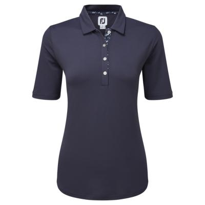 Polo piqué uni manches courtes marine Femme (81725) - Footjoy