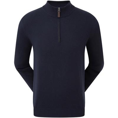 Pull Over 1/2 Zippé Melange de Laine marine (90138) - FootJoy