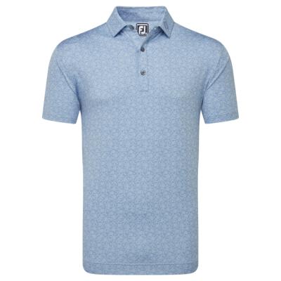 Polo imprimé Floral en fil d'Ecosse gris orage (81618) - Footjoy