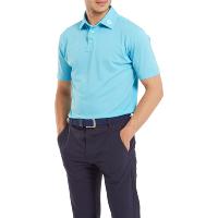 Polo Stretch Pique Solid Col Tricot Côtelé Riviera Blue (80132) - Footjoy