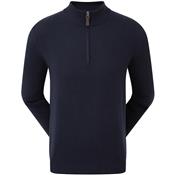 Pull Over 1/2 Zippé Melange de Laine marine (90138) - FootJoy