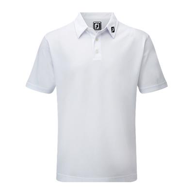 Polo Pique Uni Junior blanc (92740) - Footjoy <b style='color:red'>(dispo au 15 octobre 2024)</b>