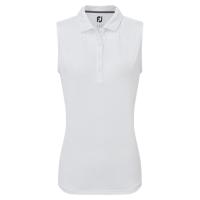 Polo Fil Ecosse Sans Manche Femme blanc (82510) - FootJoy