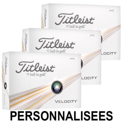 36 Balles TITLEIST Personnalisées Velocity - Titleist