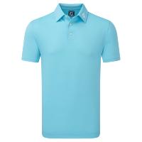 Polo Stretch Pique Solid Col Tricot Côtelé Riviera Blue (80132) - Footjoy