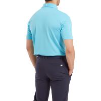 Polo Stretch Pique Solid Col Tricot Côtelé Riviera Blue (80132) - Footjoy