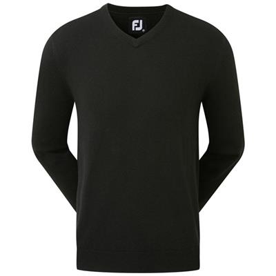 Pull Over Col V Melange de Laine noir (90129) - FootJoy