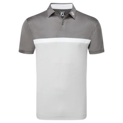 Polo Interlock avec blocs de couleurs gris / anthracite (81615) - Footjoy