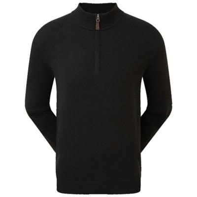 Pull Over 1/2 Zippé Melange de Laine noir (90137) - FootJoy