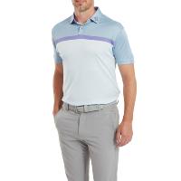 Polo Interlock avec blocs de couleurs gris / mauve (81614) - Footjoy