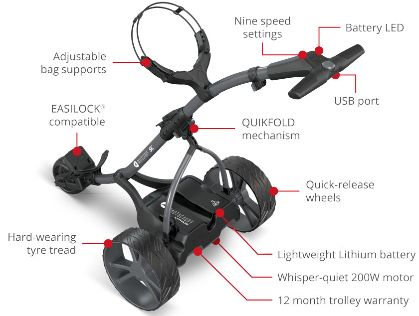 Chariot électrique SE Motocaddy Golf