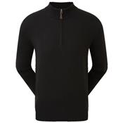 Pull Over 1/2 Zippé Melange de Laine noir (90137) - FootJoy