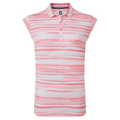 Polo Sans Manche Imprimé Aquarelle corail (88483) - Footjoy