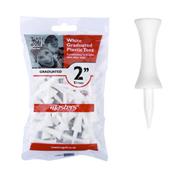 Tees en plastique gradué blanc 51mm 2'' (25 tees / TEP114) - Masters