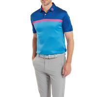 Polo Interlock avec blocs de couleurs bleu/bleu (81612) - Footjoy