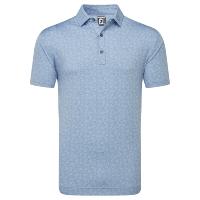 Polo imprimé Floral en fil d'Ecosse gris orage (81618) - Footjoy