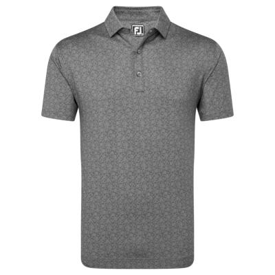 Polo imprimé Floral en fil d'Ecosse gris (81622) - Footjoy