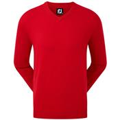 Pull Over Col V Melange de Laine rouge (90132) - FootJoy