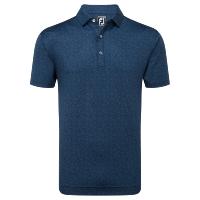 Polo imprimé Floral en fil d'Ecosse marine (81617) - Footjoy