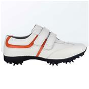 Chaussure femme Orangia Velcro 2017 (blanc-orange) - SP Golf Shoes