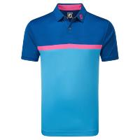 Polo Interlock avec blocs de couleurs bleu/bleu (81612) - Footjoy